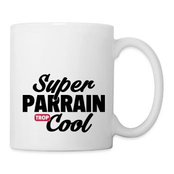 Super parrain cool / parrain ours - Mug blanc - blanc - Droite