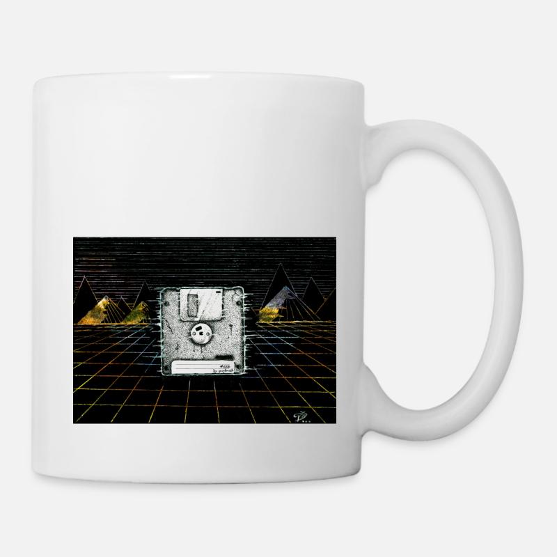 Retro Disc - Tasse - Weiß