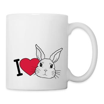 I love bunnys Logo - Tasse - Weiß - Rechts