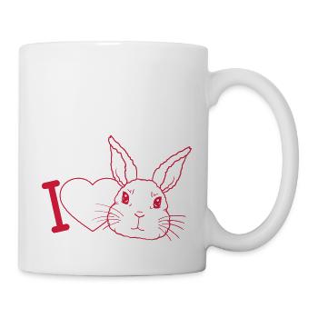 Logo I love bunnys - Tasse - Weiß - Rechts