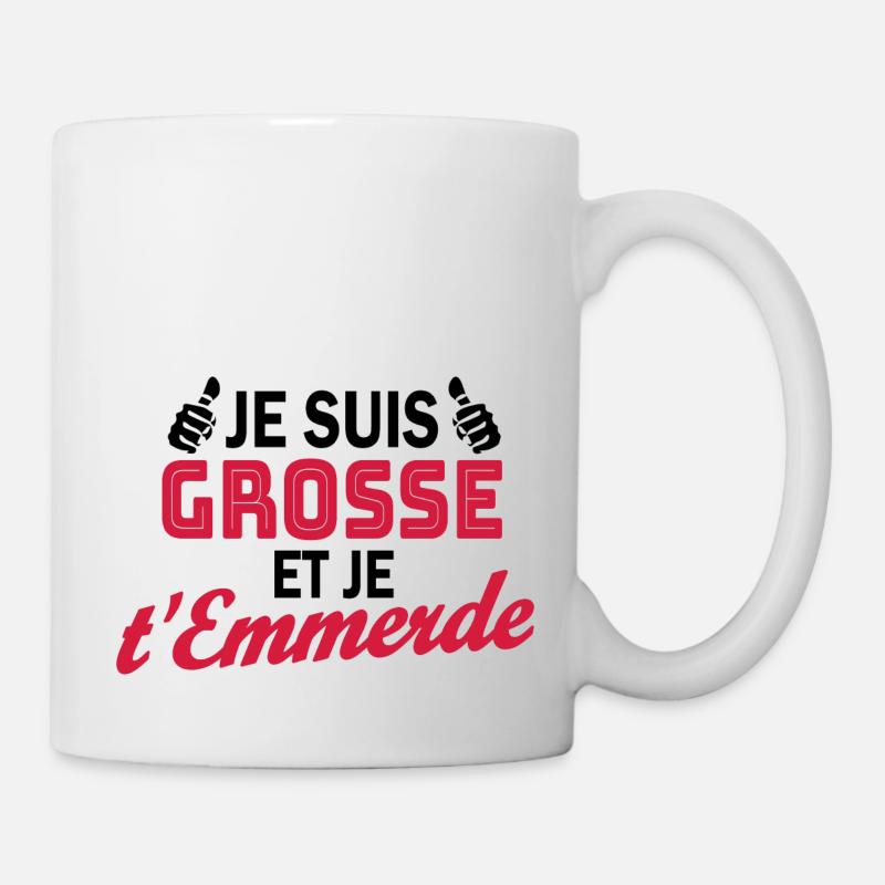 je suis grosse - Mug blanc - blanc