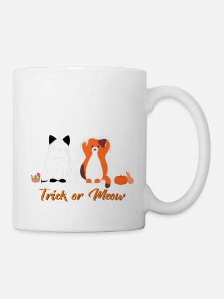 Halloween-Katzen - Tasse - Weiß