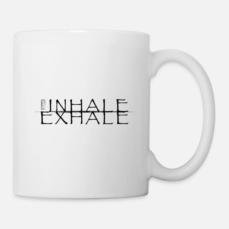 Yoga Zen Inhale Exhale - Mug blanc - blanc