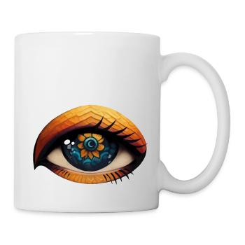 Flower Eye - Tasse - Weiß - Rechts