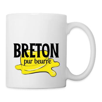 Breton pur beurre | Cadeau homme drôle - Mug blanc - blanc - Droite