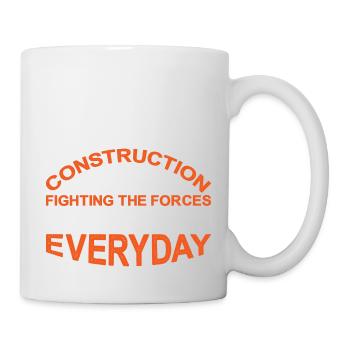 Directeur de la construction, Fighting Forces Of Stupid 3 - Mug blanc - blanc - Droite