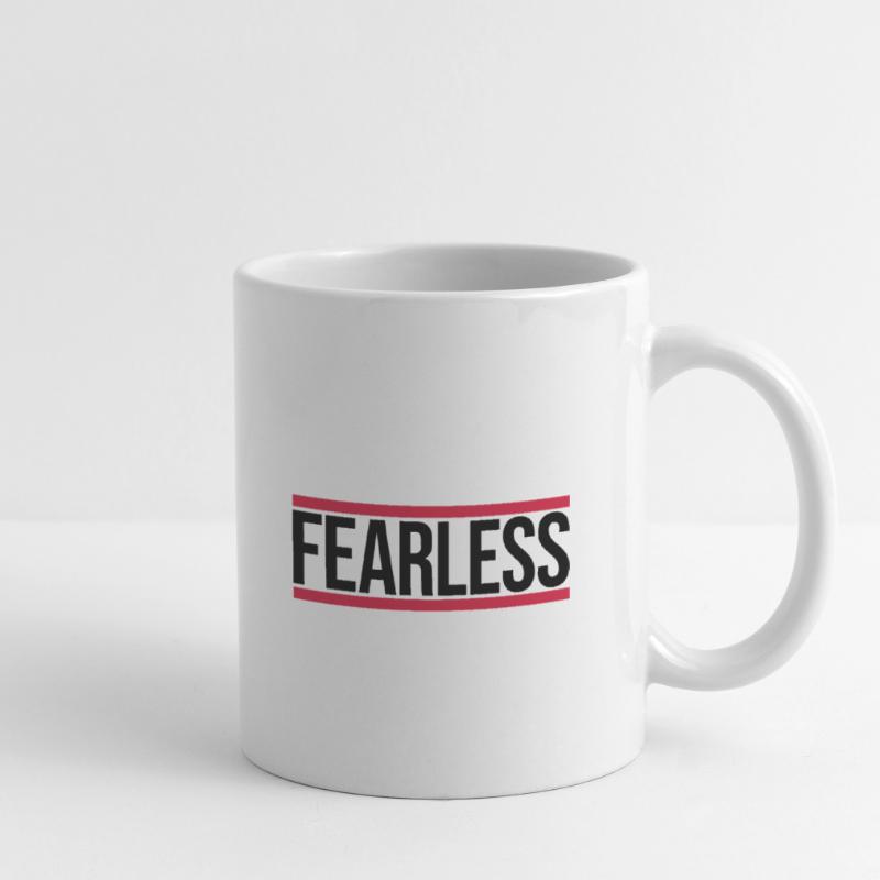 Conception de citation de texte intrépide Mug blanc