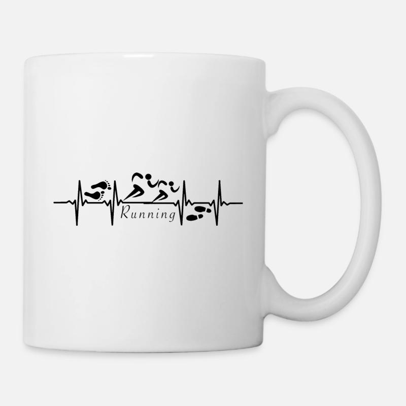 Puls Design en cours d’exécution - Mug blanc - blanc