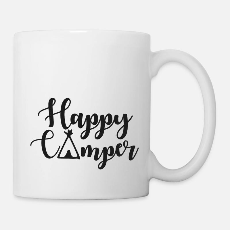 Happy Camper - Camping Life - Tasse - Weiß