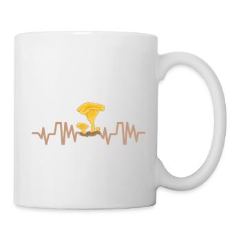 chanterelle mushroom heartbeat mushrooms - Mug - white - Right