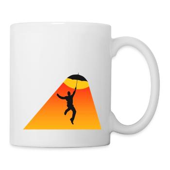 Sonne aus dem Schirm - Tasse - Weiß - Rechts