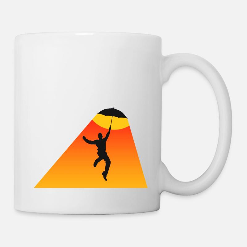 Sonne aus dem Schirm - Tasse - Weiß