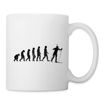 Skifahrer Skilanglauf Wintersport Ski Skifahren - Tasse - Weiß - Rechts