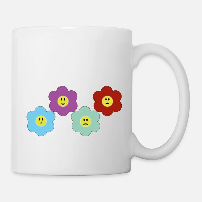 Des fleurs aux ambiances différentes - Mug blanc - blanc