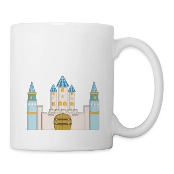 Prinzenburg blau, weiß und gold - Tasse - Weiß - Rechts