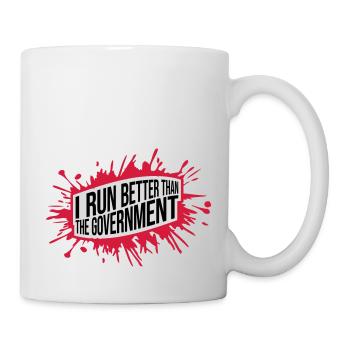 run better than government - Tasse - Weiß - Rechts
