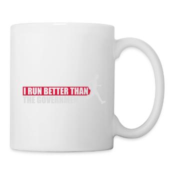 run better than government - Mug - white - Right