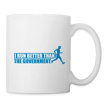 run better than government - Tasse - Weiß - Rechts