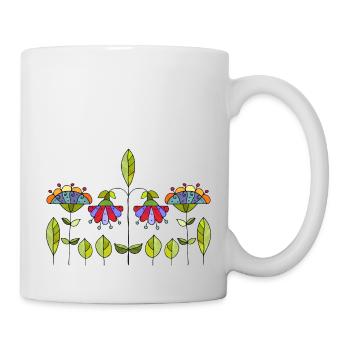 Blumen - Tasse - Weiß - Rechts