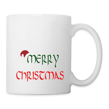 Frohe Weihnachten. Frohe Weihnachten - Tasse - Weiß - Rechts