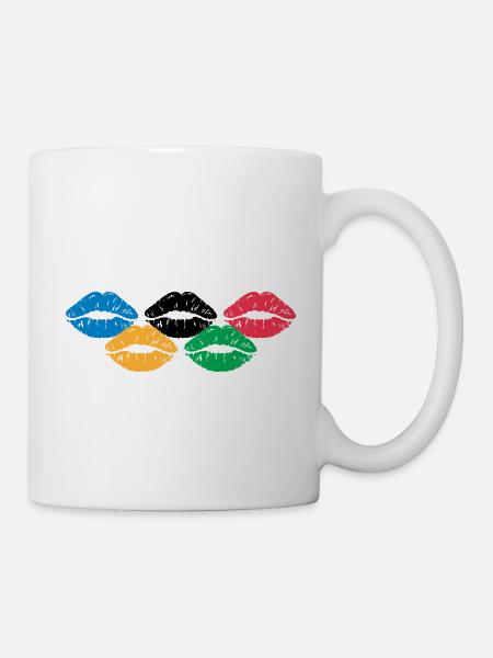 Lippen - Tasse - Weiß