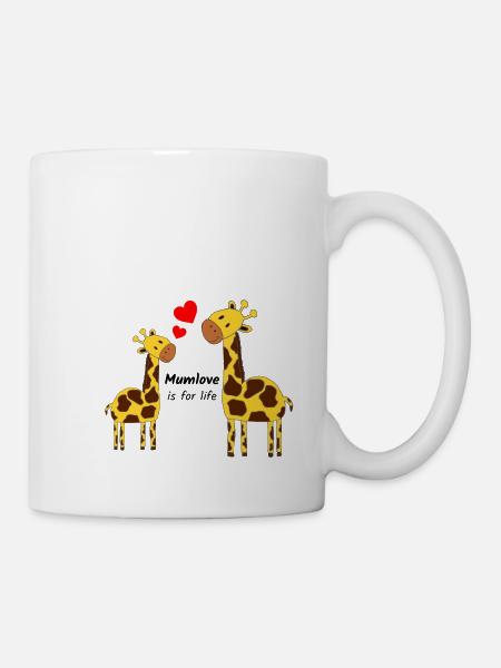 mamaliebe Giraffe - Tasse - Weiß