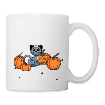 Midnight Cat - Tasse - Weiß - Rechts