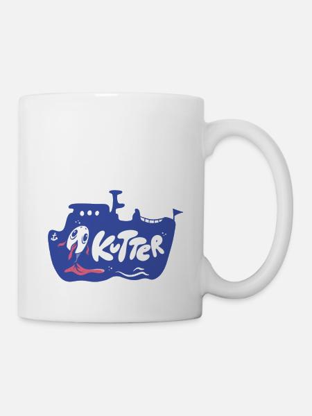Fischkutter - Tasse - Weiß