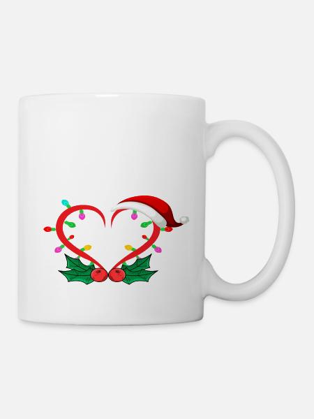 Cœur de Père Noël - Mug blanc - blanc