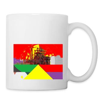 Stahlwerk, Hüttenwerk, Ruhrgebiet - Tasse - Weiß - Rechts
