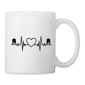 Jogger cardio training race fit jogging running - Mug - white - Right