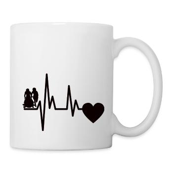 Racing Bob Heartbeat Bob Pulse Tobogganing ECG Sports d’hiver - Mug blanc - blanc - Droite