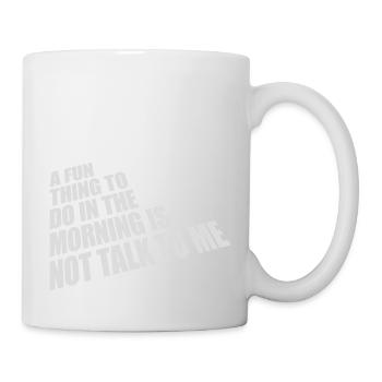 ne me parle pas - Mug blanc - blanc - Droite