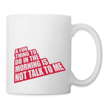 ne me parle pas - Mug blanc - blanc - Droite
