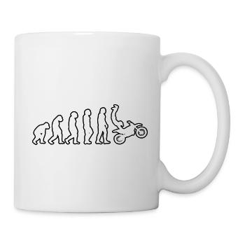 Moto Motocross Motocycliste Cadeau Cyclomoteur - Mug blanc - blanc - Droite