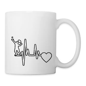 Raquettes de tennis Joueurs de tennis Clubs de tennis - Mug blanc - blanc - Droite
