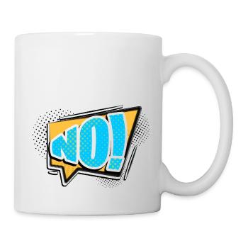 No! Comic Style Bubble Graffiti Lettering - Mug - white - Right