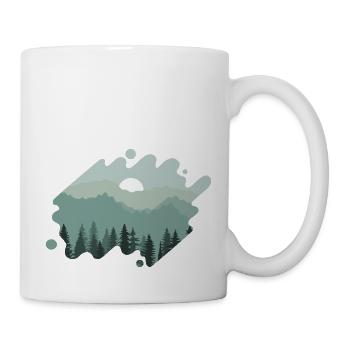 Landschaft Natur Berge - Tasse - Weiß - Rechts