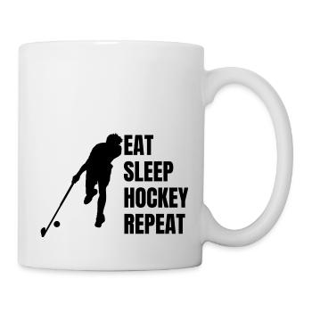Feldhockey Hockeyspieler Hockey Unihockey Geschenk - Tasse - Weiß - Rechts