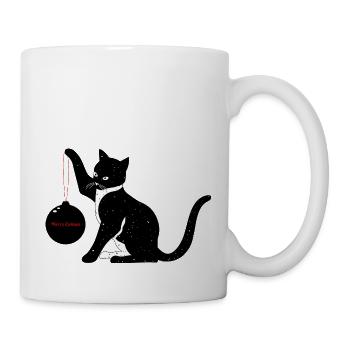 Christmas Cat Merry Catmas Bullet Gift - Mug - white - Right