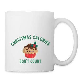 Christmas calories don't count - Mug blanc - blanc - Droite