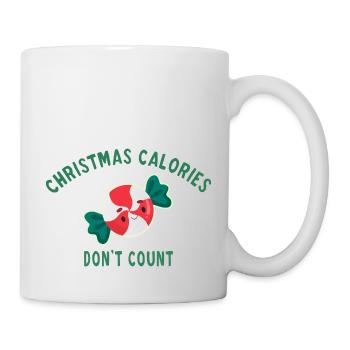 Christmas calories don't count - Mug blanc - blanc - Droite