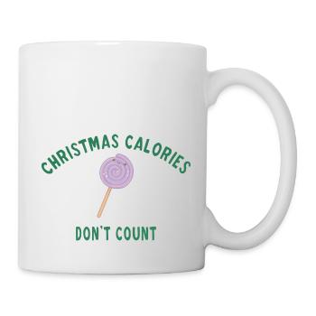 Christmas calories don't count - Mug blanc - blanc - Droite