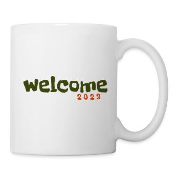 Welcome to 2023 font design street fashion - Tasse - Weiß - Rechts