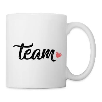 team herz - Tasse - Weiß - Rechts