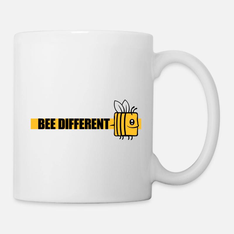 bee different Spruch Zitat - Tasse - Weiß
