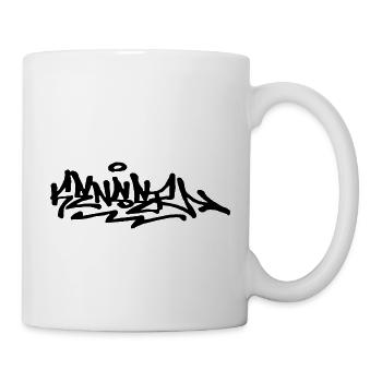 Graffiti Tag "KENSER" Handstyle - Tasse - Weiß - Rechts