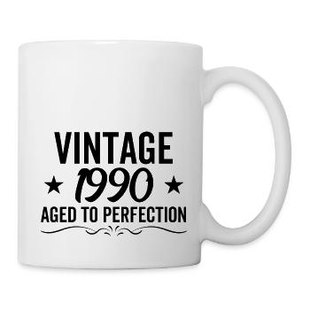 Millésime 1990 Vieilli à la perfection - Mug blanc - blanc - Droite