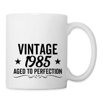 Millésime 1985 Vieilli à la perfection - Mug blanc - blanc - Droite