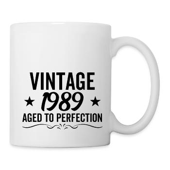 Jahrgang 1989 perfekt gealtert - Tasse - Weiß - Rechts
